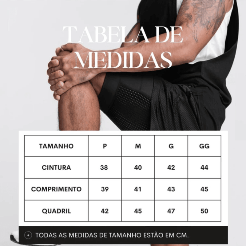 Shorts Comfort-Fit de Compressão - COMPRE 1 LEVE 2