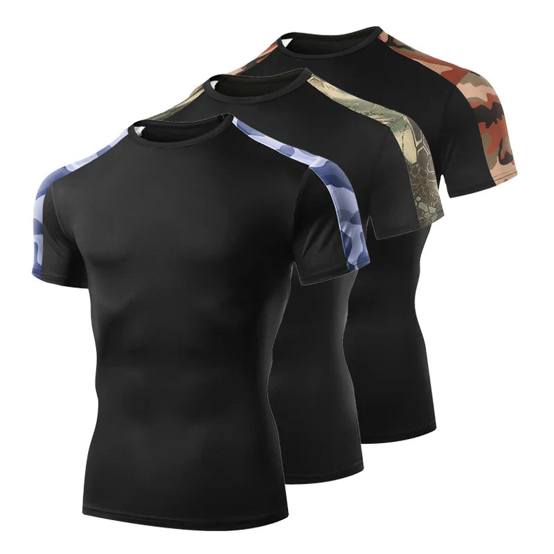 Camiseta Masculina Compressão Sport T-shirt Militar