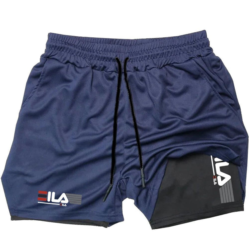 Kit 2 Bermudas de Compressão 2 em 1 Fila ProFit [COMPRE 01 LEVE 02]