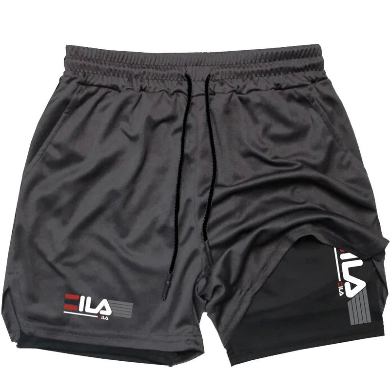 Kit 2 Bermudas de Compressão 2 em 1 Fila ProFit [COMPRE 01 LEVE 02]