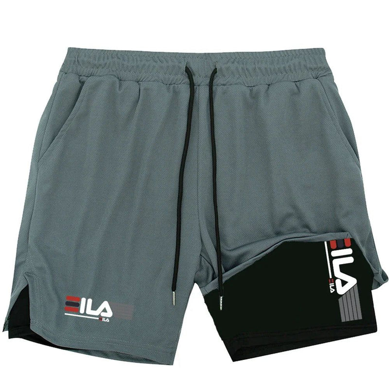 Kit 2 Bermudas de Compressão 2 em 1 Fila ProFit [COMPRE 01 LEVE 02]