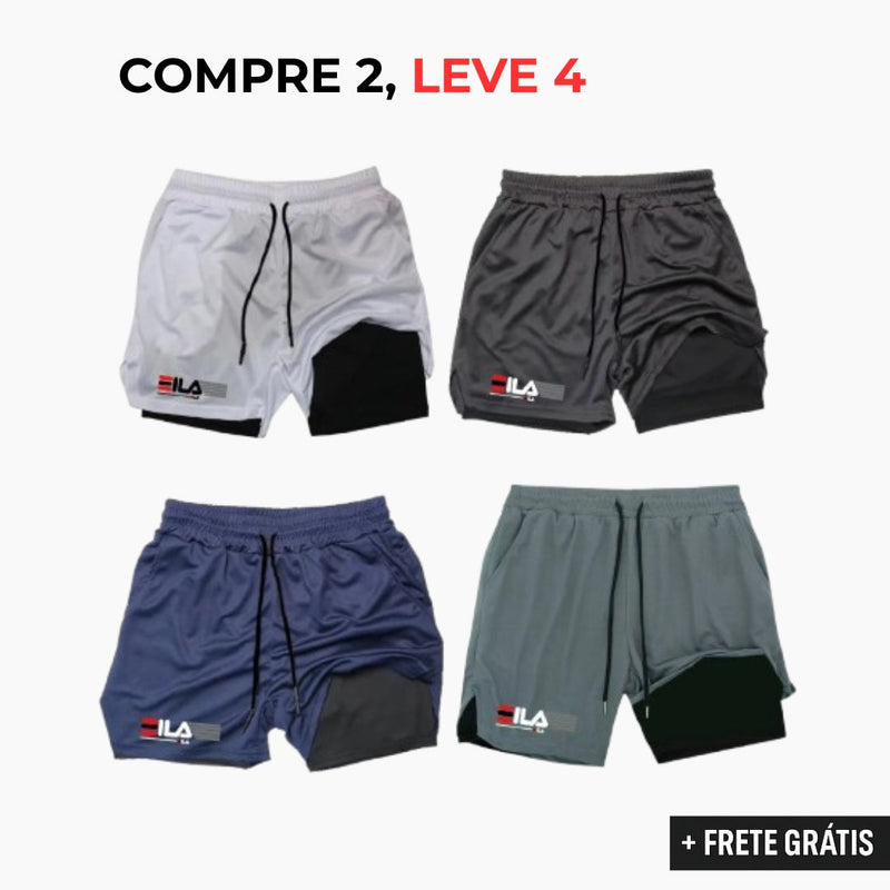 kit 4 Bermudas Academia Masculinas Fila ProFit [COMPRE 2 LEVE 4]